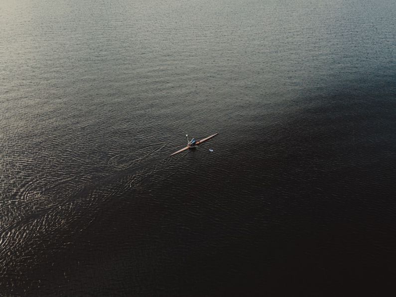 Rowing - aerial view of boat on sea during daytime