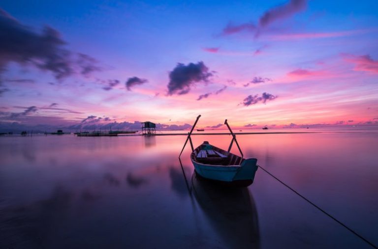 Rowing - sunrise, boat, rowing boat