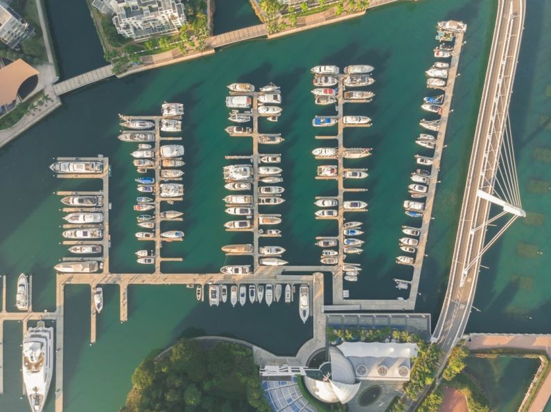 Watercraft - aerial photo of docked boats during daytime